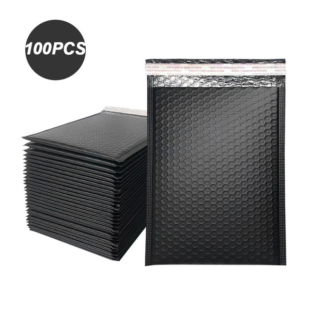 100 bubble mailers for small businesses, shipping bags for bubble wrap, courier envelopes, delivery packages, shipping bags: 11*15cm / White