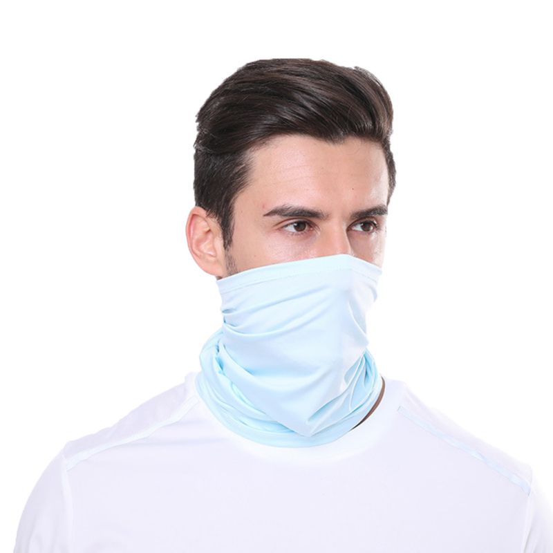 1Pc Fietsen Wandelen Sjaals Outdoor Sport Multifunctionele Nek Masker Winddicht Stofdicht Rashguard Ademend Naadloze Bandana: Light Blue