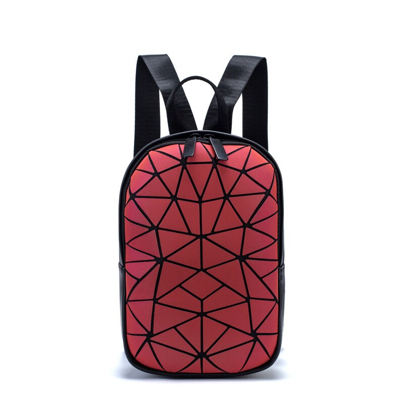 Luminous geometric rhombus bag women's all-match handbags multi-function shoulder bag backpack wallet chest bag