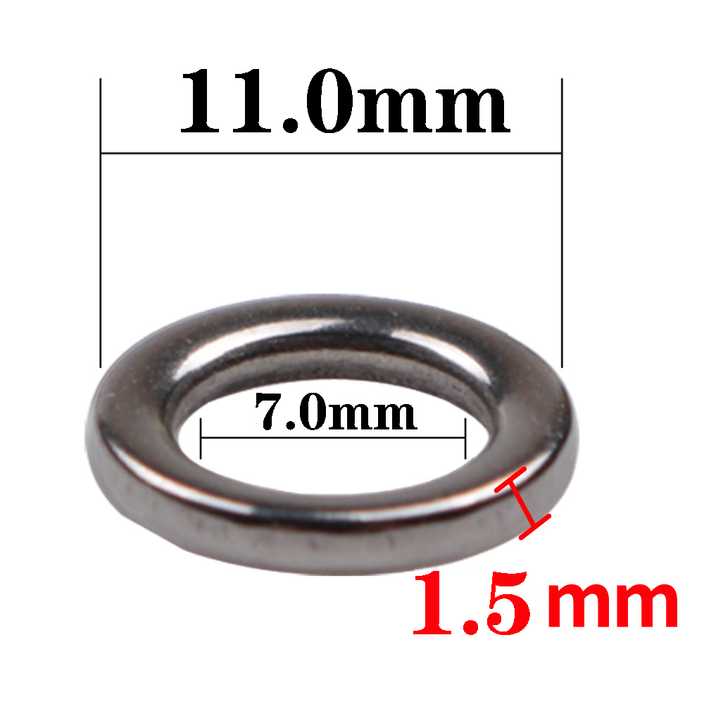 50 st 3mm 4mm 5mm 6mm 7mm fiskeringar i 304 stål, dragtillbehör, kraftig jiggring i metall: Blå