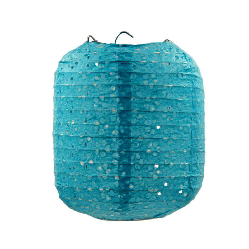 Linternas de papel de estilo chino, faroles huecos de 6 pulgadas/15Cm, para bodas, suministros de decoración para fiestas navideñas, 1 ud.: ellipse sky blue