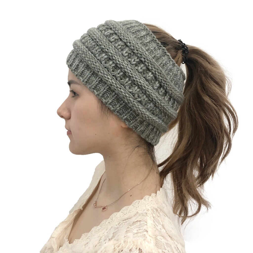 Femmes tricoté bandeau extérieur tête enveloppement hiver plus bandeau pour dames acrylique Crochet bandeau tête enveloppement 20FEB3: GY