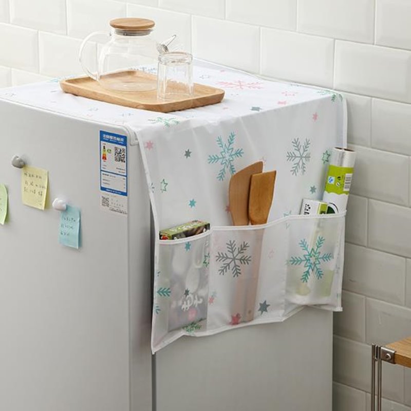 1PCS Refrigerator dust cover household appliances waterproof cover towel refrigerator hanging bag