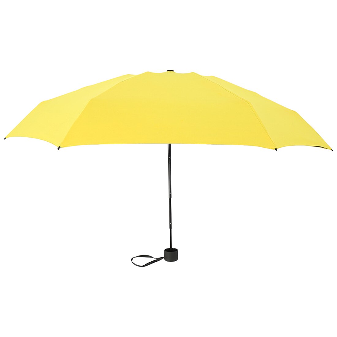 Mini taitettavat sateenvarjot kapseli sateenvarjo mini kevyt pieni tasku sateenvarjot anti-uv taitettavat kompaktit kotelot aurinkoinen sateinen: Keltainen