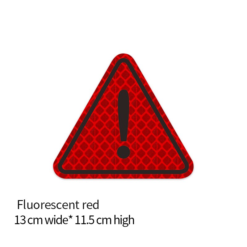 Night reflector Collision avoidance warning Glow stick Triangle sign For car motorcycle bicycle Children's backpack pram: big red