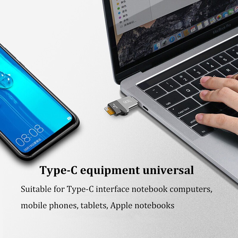 Kawau C356 3.0 High-Speed Kaartlezer Mobiele Telefoon Tablet Type C Interface Android Otg Ondersteuning Tf/Microsd