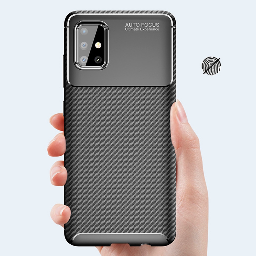 For Samsung Galaxy A51 A 51 Case Luxury Carbon Fiber Cover Shockproof Phone Case For Samsung A71 A 71 Cover Flex Bumper Shell