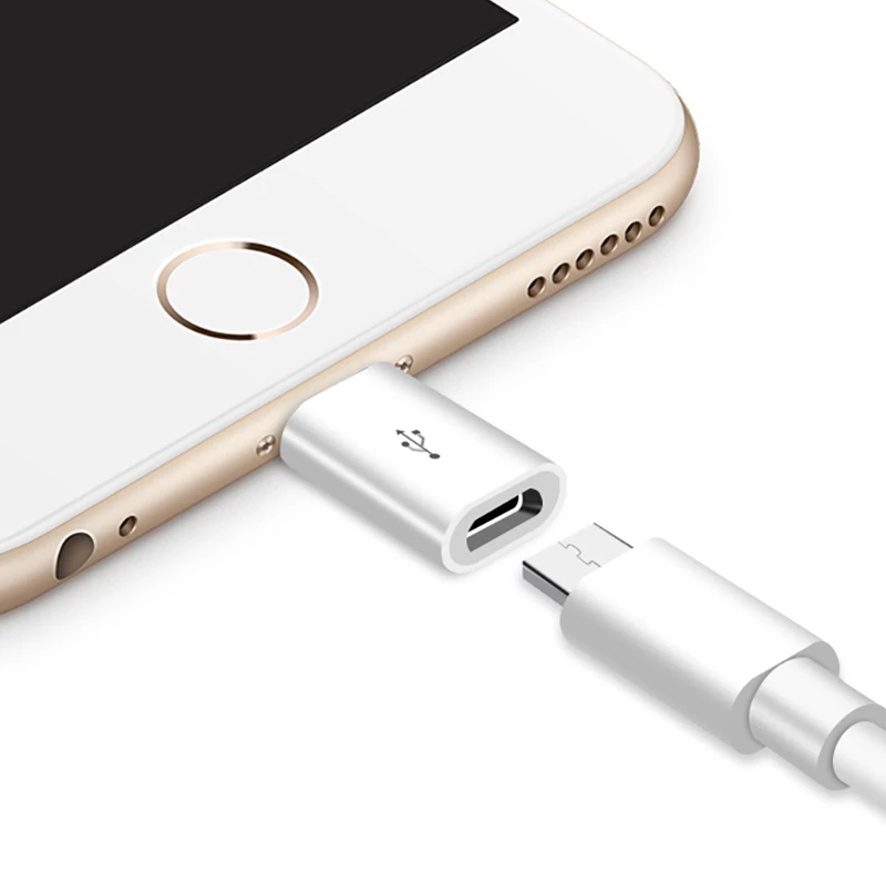Mini Otg Micro Usb Bliksem Adapter Voor Iphone 12 11 Pro Xs Max Xr X 10 8 7 Plus microusb Male Naar Ios 8Pin Vrouwelijke Connecor