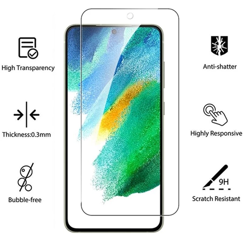 3 stück gehärtetes glas für samsung Galaxis  s20fe 4g displayschutzfolie für samsung Galaxis  a03 a13 a23 a52 a53 a73 s21fe 5g schutzglas