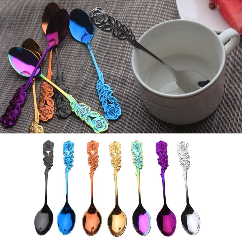 Uniturcky Lot de 8 petites cuillères à dessert en acier inoxydable 18/10 pour café, crème glacée, pudding, yaourt, expresso, couverts Doré mat 15,2 cm