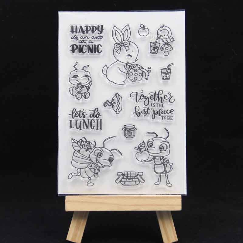 Zfparty söt genomskinlig klar silikonstämpel/sigill för gör-det-själv scrapbooking/fotoalbum dekorativ klar stämpel: 21