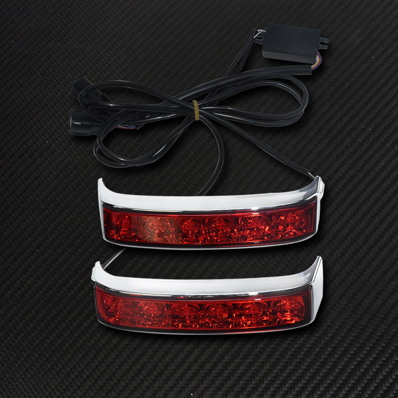 Bolsa para SILLÍN de motocicleta, luces intermitentes traseras, luz trasera LED de freno, luz trasera para Harley Touring RoadKing FLHR FLHT FLHX