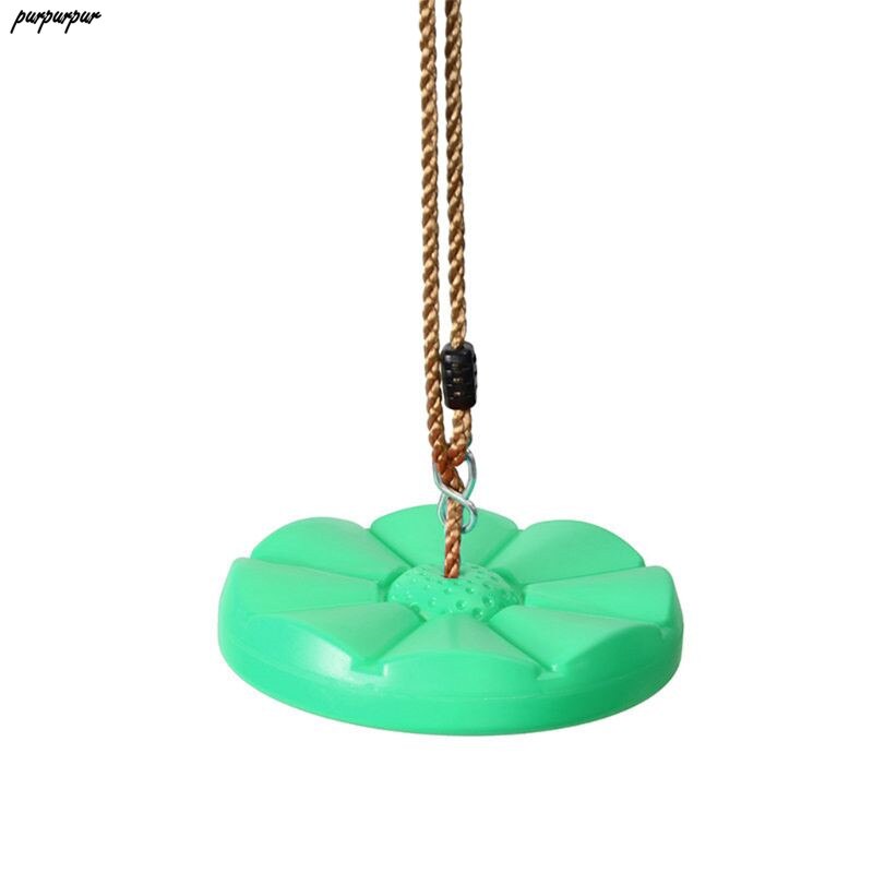 Columpio de cuerda de disco de columpio para interiores y exteriores, Columpio de cuerda de nailon ajustable, rojo para jugar con chico y niños: Light green