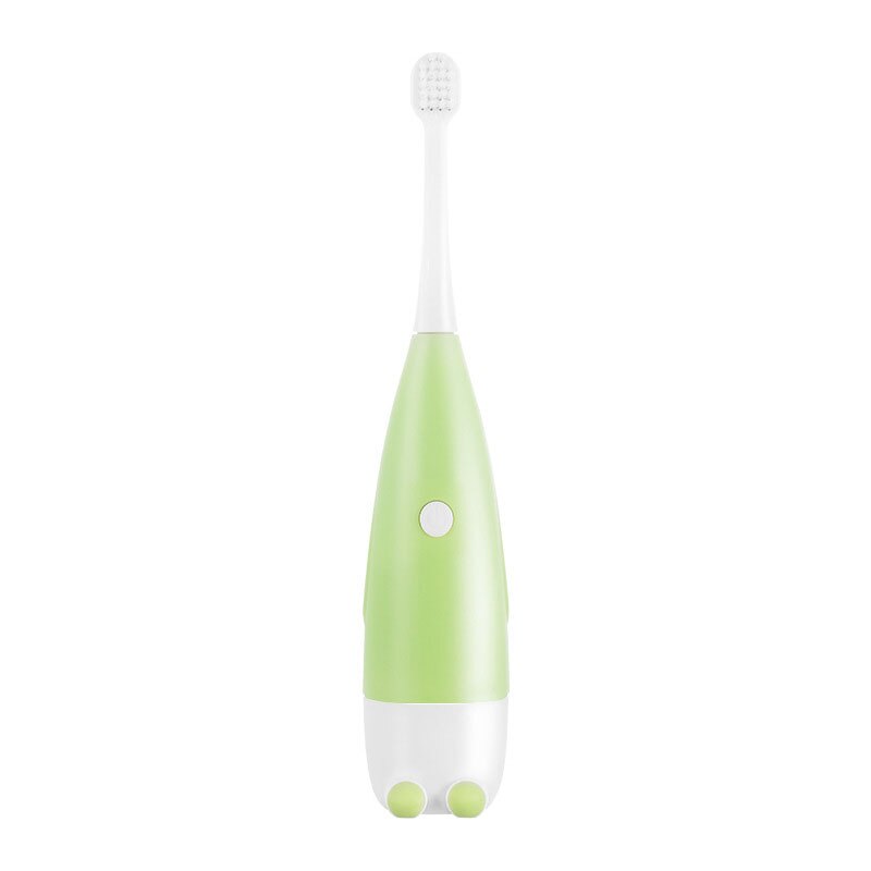 Lovely Baby Electric Toothbrush 3-15 Ages Smart Tooth Brush Colorful Waterproof Soft Sonic Toddler Electronic Toothbrush: Green