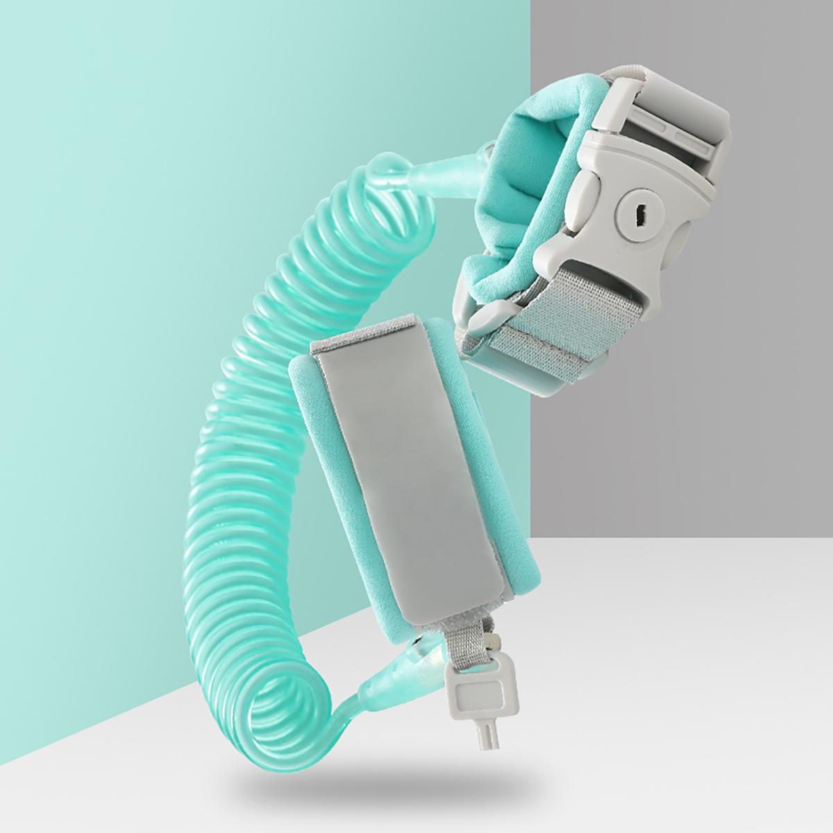 Bracelet de sécurité pour enfants, laisse anti-perte, réglable, au poignet, corde de traction, pour bébés et enfants en bas âge: green / 1.5m