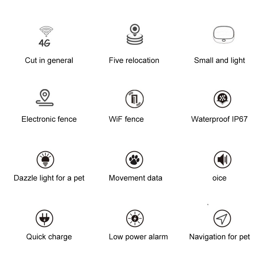 Waterproof 4G Pet GPS Waterproof Positioner Smart Dog Hound Locator Mini Cat Anti-Loss Tracker