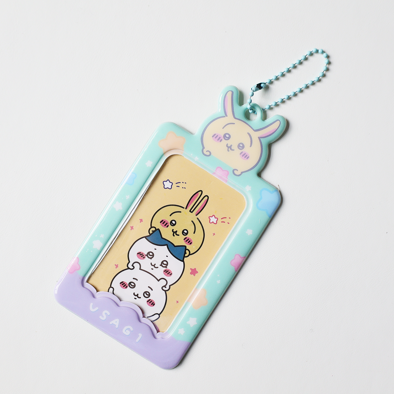 Kawaii Chikawas Hachiware Usagi 3 pulgadas foto tarjetero cubierta de tarjeta identificación de crédito tarjeta bancaria álbum foto carpeta titular llavero: Negro