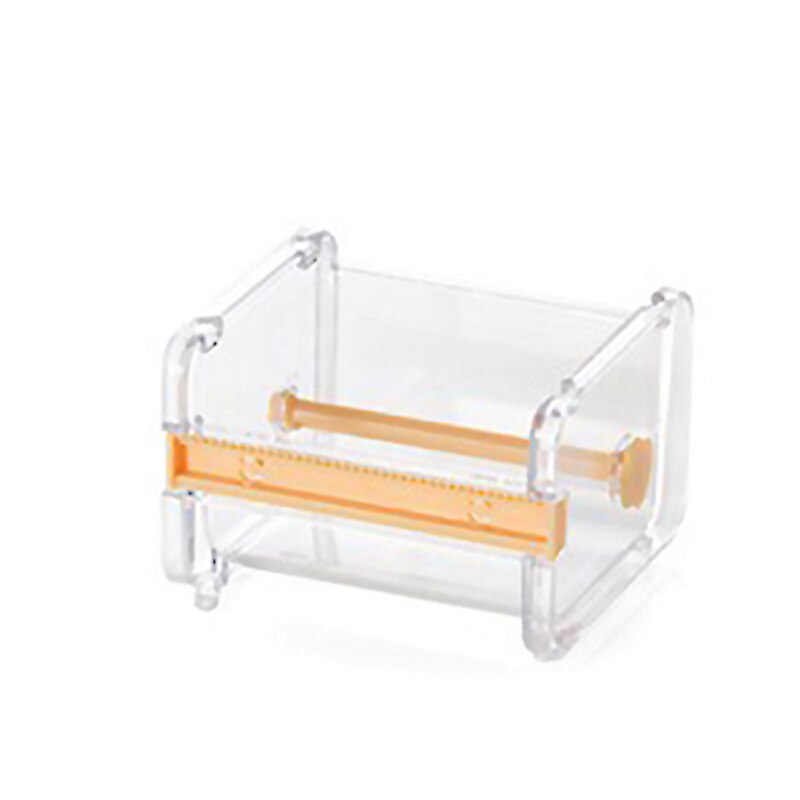 Mini Adhesive Tape Dispenser Organizer Japanese Stationery Masking Tape Holder with Cutter Office School Use: Yellow