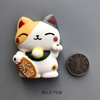 3D resin plutus cat fridge magnets japan tokyo tourist souvenir refrigerator decorations magnet message paste: modle-4