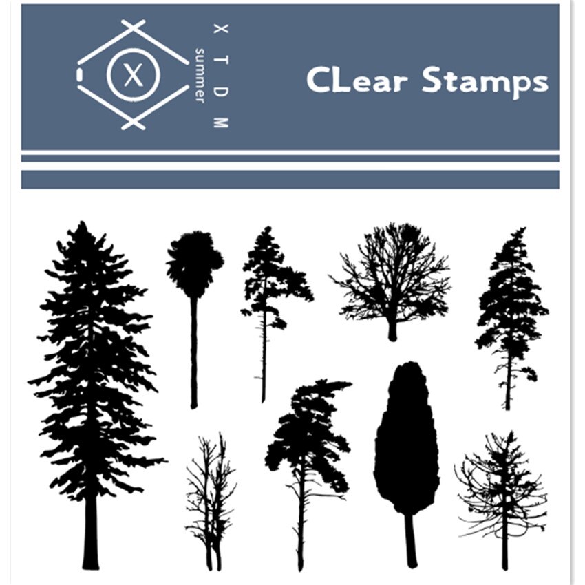 11x16CM noir arbre transparent joint clair timbres silicone joint rouleau timbres album à faire soi-même album/carte production pâques