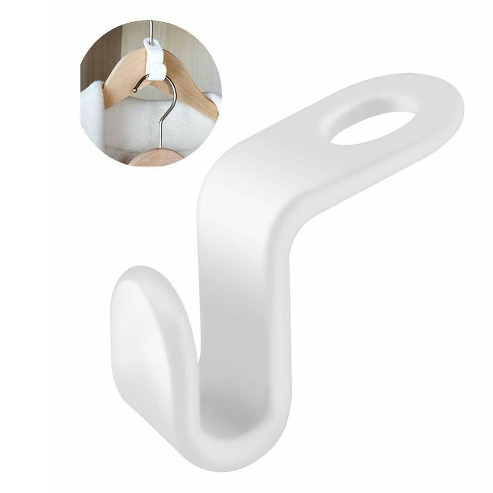 6/12PCs Clothes Hanger Hook Folding Storage Holder Clothes Wardrobe Hanging Hanger Connection Hook Space Saving Connector: 12PCS
