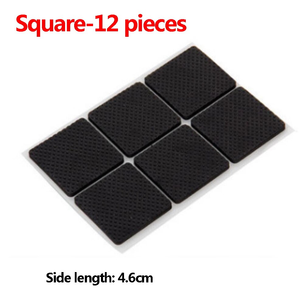2-48 stk selvklæbende møbler ben fødder tæppe filtpuder anti-slip mat kofanger spjæld til stol bord beskytter hardware: 4.4 cmx 4.4cm-12 stk