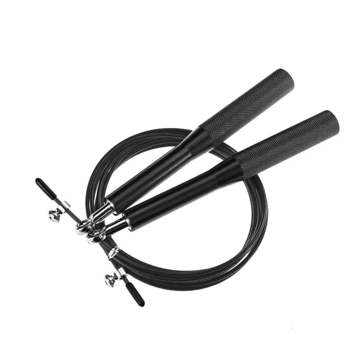 Crossfit Speed Jump Rope corda per saltare professionale per MMA Boxing Fitness salta allenamento allenamento con borsa per il trasporto cavo di ricambio: R1-Black