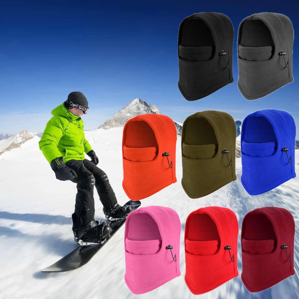 Männer Frauen Winter Vlies Gesicht Masken Motorrad Winter Thermische Vlies Sturmhaube Männer Frauen Ski Gesicht Maske Hals Wärmer Haube Hütte kappe