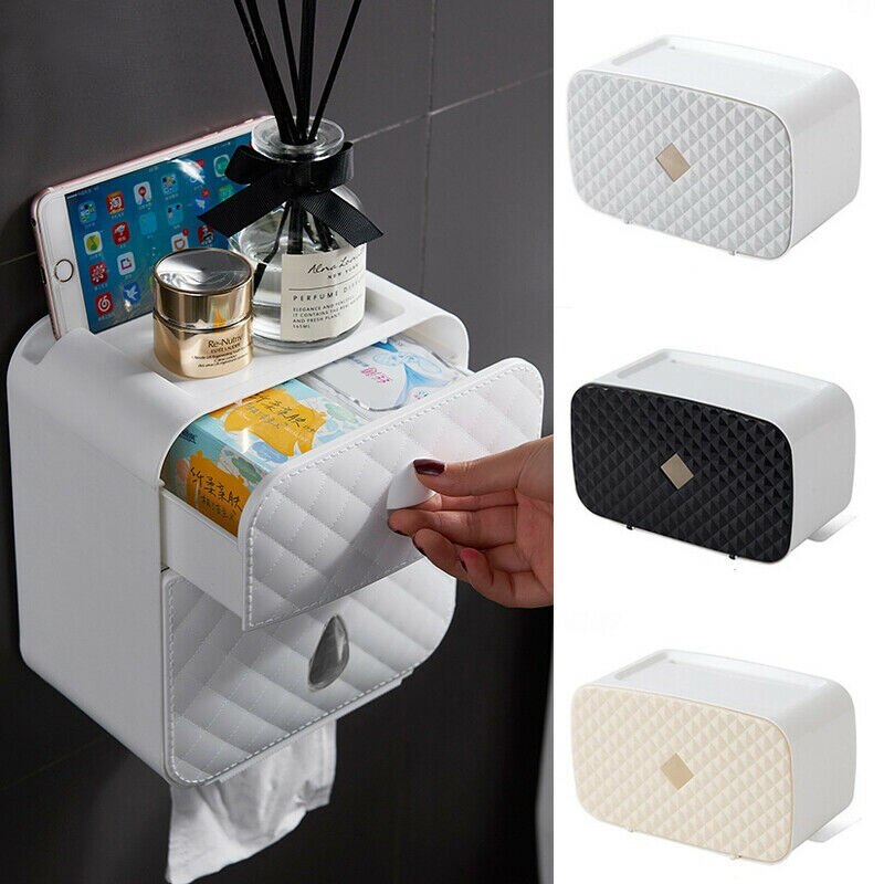 Wall Mount Toiletrolhouder Waterdichte Houder Voor Toiletpapier Badkamer Toiletpapier Opbergdoos Toiletrolhouder