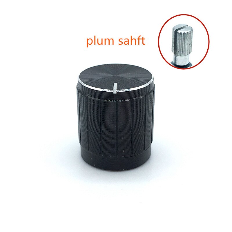 5 Pcs Zwart Goud Zilver Aluminium Knoppen 15 Mm X 17 Mm Potentiometer Encoder Knop Plum As Half As: Black Plum Shaft