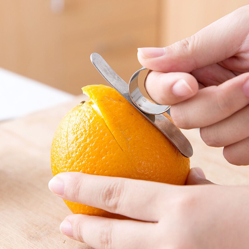 1 st Rvs Peeling Oranje Keukengerei Groente Dunschiller Oranje Tool