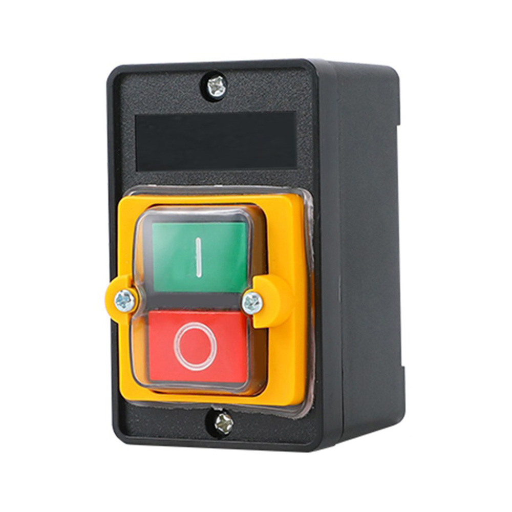 På av vattentät tryckknappsbrytare 10a 250v 380v vattentät tryckknapp för skärmaskin bänkborrmaskin brytare plastmotor: Default Title