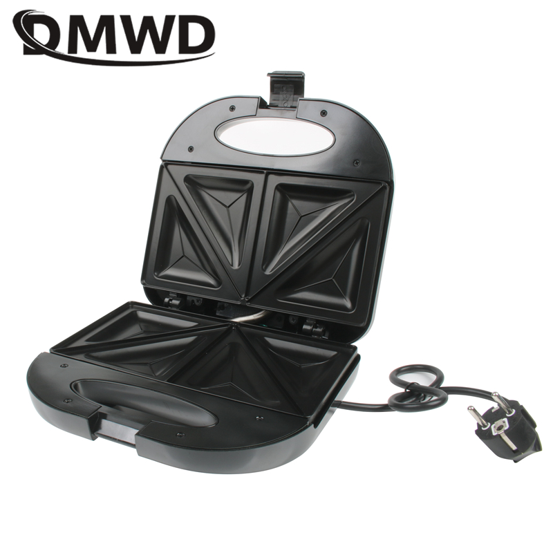 DMWD Elektrische Sandwich Hersteller Mini Grillen Panini Backen Platten Toaster Multifunktions nicht-Stock Ei waffel Frühstück Maschine EU