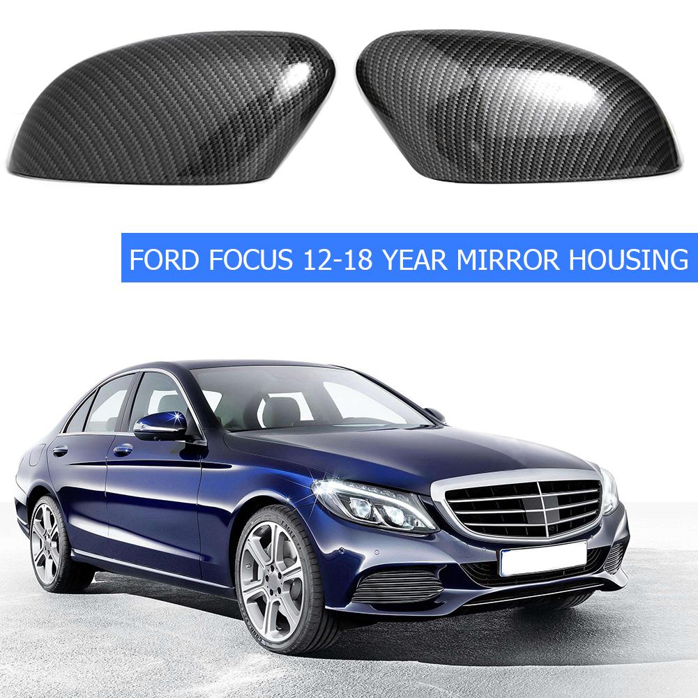 Cubierta embellecedora para espejo retrovisor lateral de coche, para Ford Focus MK2/MK3, cubiertas para espejo retrovisor del coche, 2 uds.
