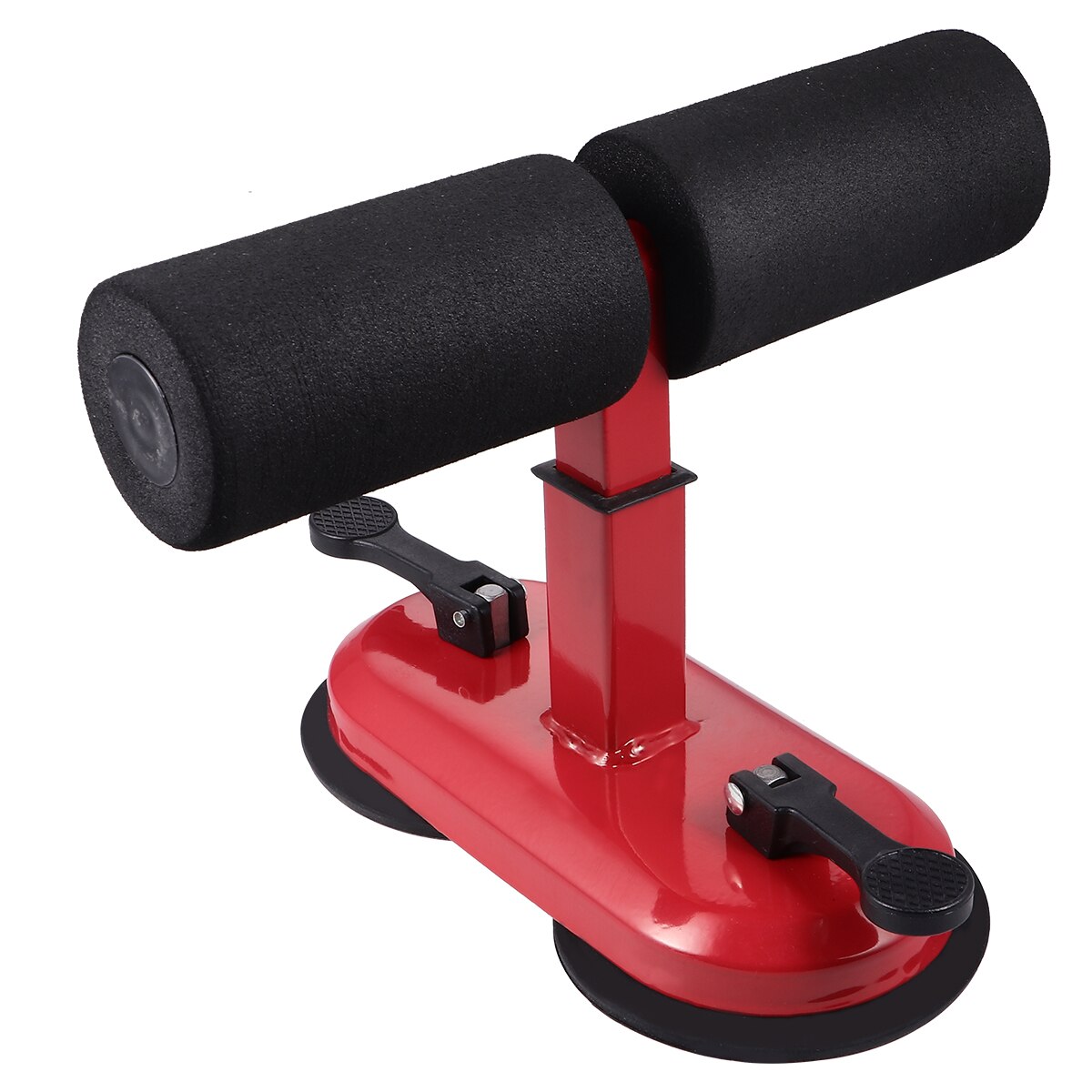 Máquina abdominal crunches ajuda sutorial cintura feminina de redução de gordura do agregado familiar fitness barriga rolo equipamentos (vermelho)