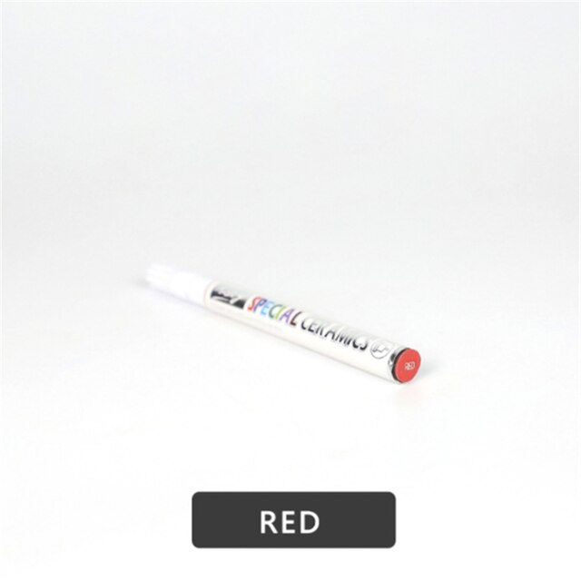 Pottery Tools Pottery Art Underglaze Marker Pen Pigment Ceramic Underglaze DIY Special Needel Pen Painting Craft 6-Color: Red