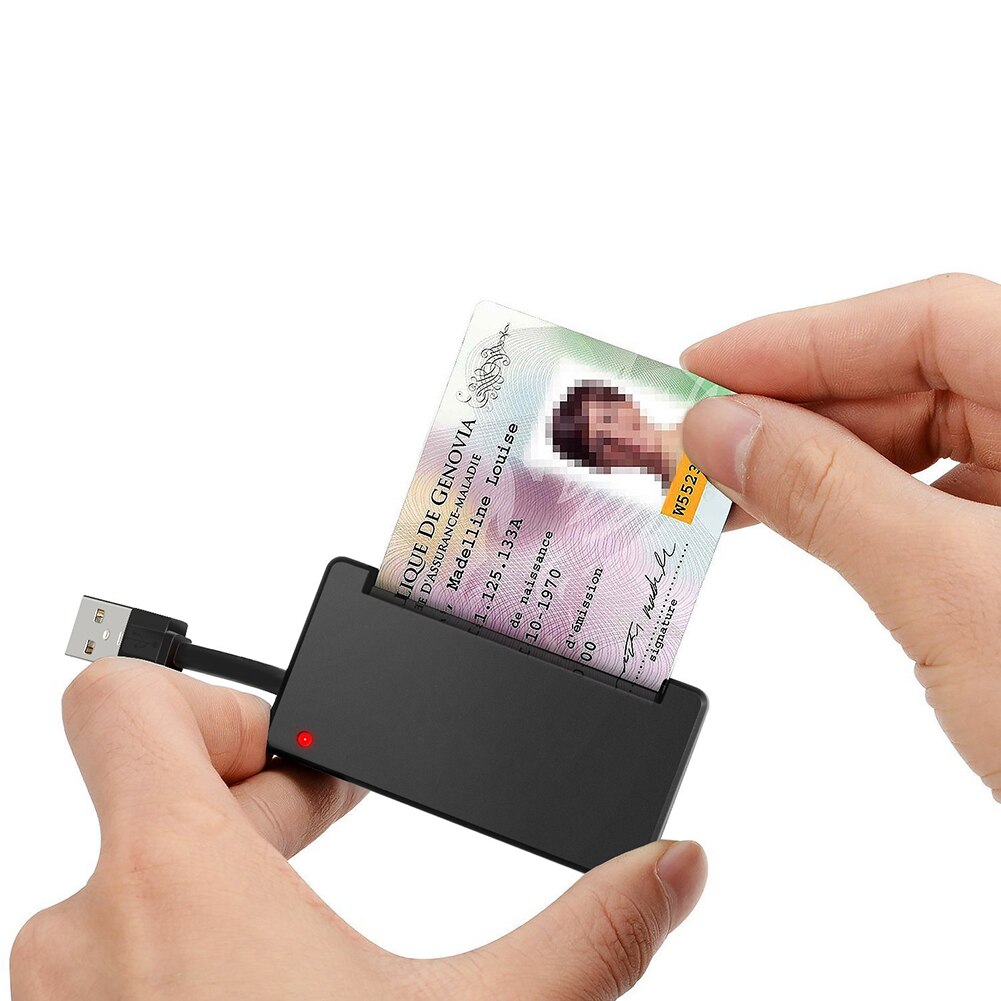 USB Smart Card Reader IC ID Bank Card EMV Electronic DNIE SIM Cloner Connector Adapter For ISO 7816 Windows EMV Chip Card Reader