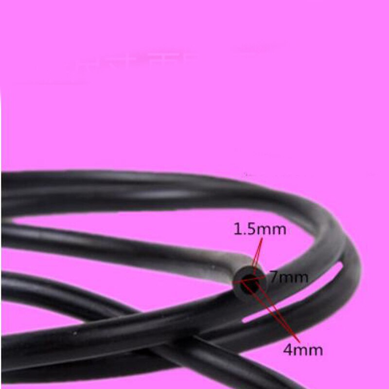 Bico de borracha para tubulação de água, 2m x 4mm x 7mm, limpador automático, bico conector de borracha mangueiras de encanamento para carro