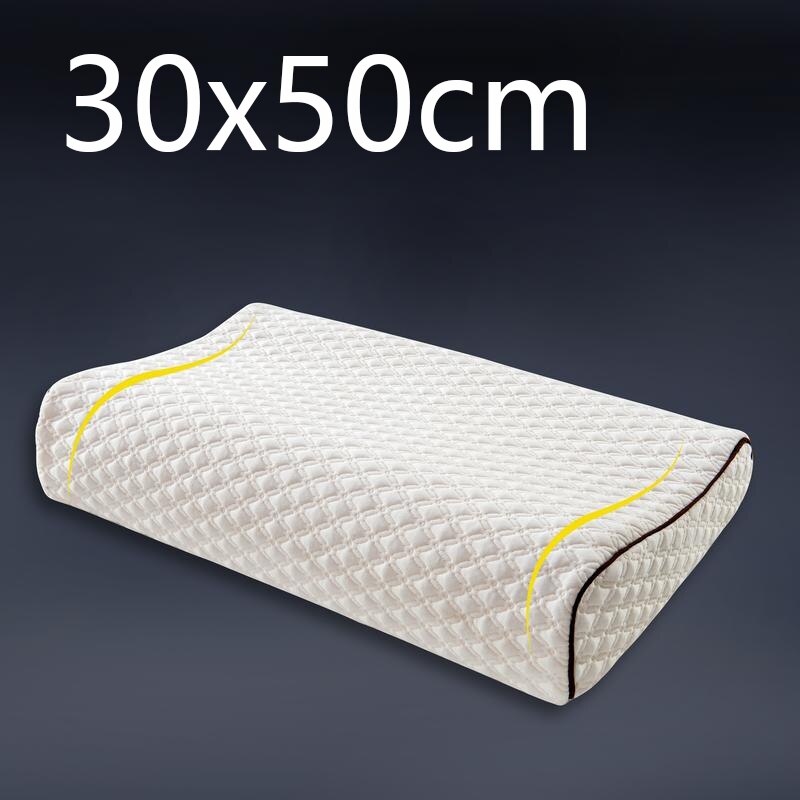 Bamboo Pillow Memory Foam Stay Cool Removable Cover with Zipper Hotel Hypoallergenic Pillow Relieves Snoring migrain: dagezi50x30cm
