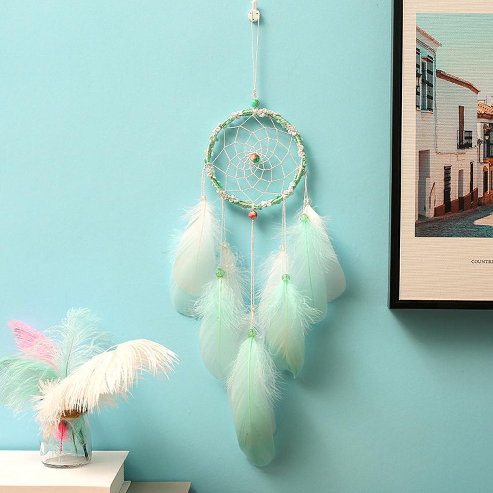 Wakan tanka dream catcher med led lys tilståelse ballon dreamcatcher vedhæng flettet vindklokkeslæt hængende dekor