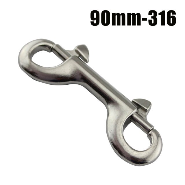 316 Stainless Steel Bolt Snap Hook Clip Diving Single Hook Dive Ended Swivel Eye Bolt Hook Buckle Dog Clip Gear Equipment: 90mm