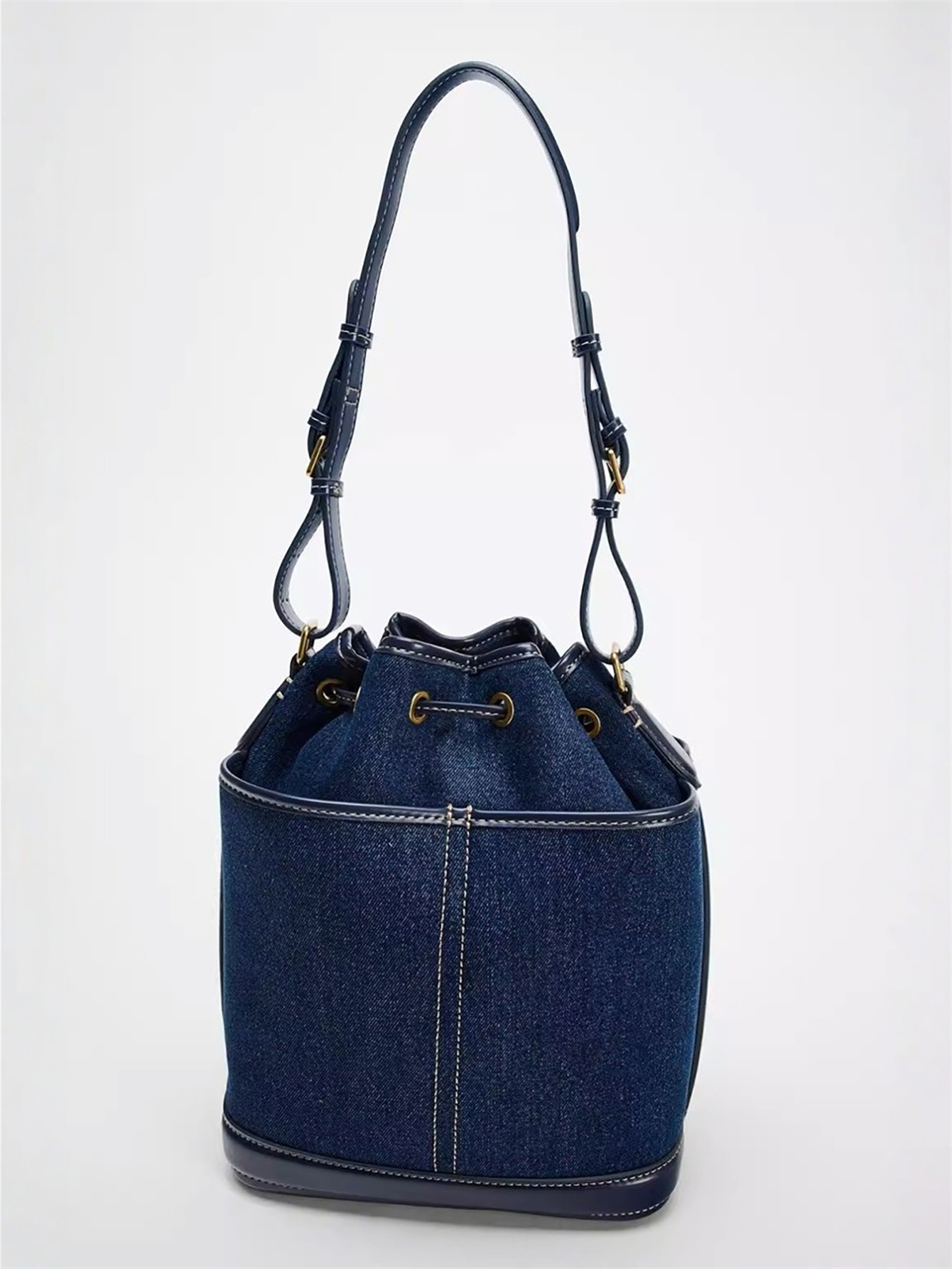 Autumn/Winter denim hand bill shoulder bag canvas bucket bag