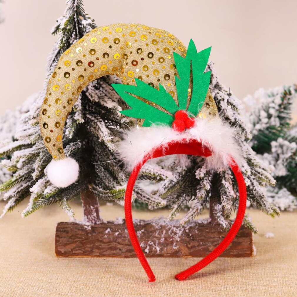Lijst kerst haarband kerst schijf hoogtepunten gebogen hoed haarband kerst hoofddeksel