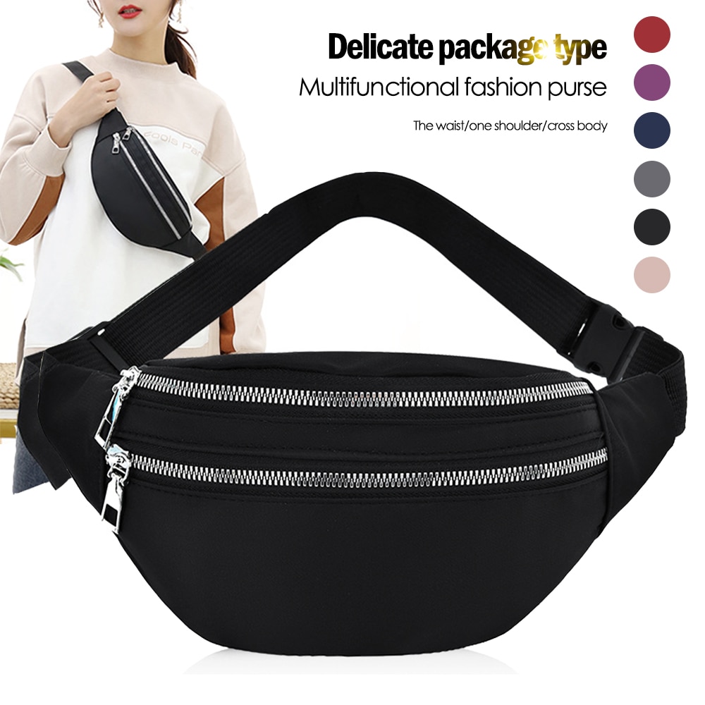 Nowy jednolity pas torba dla kobiet wodoodporne torby biodrowe sport moda damska nerka podróżna na ramię torba na klatkę piersiową dla obu płci biodro torebki