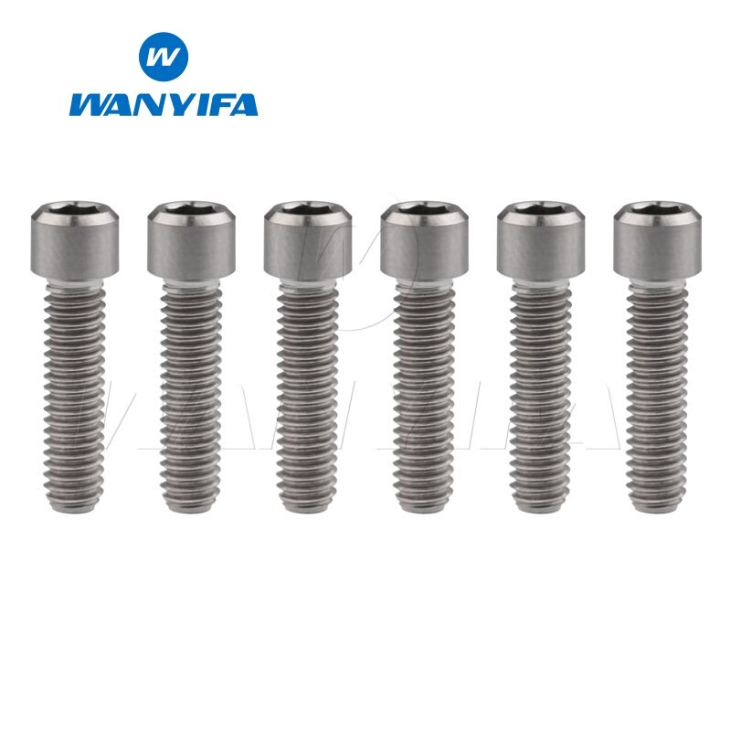 Wanyifa 6 kpl  m4 x 10 13.5 15 20 25 mm titaani kuusiokoloavain pieni kantapultti pyörän vaihtajan ruuveille