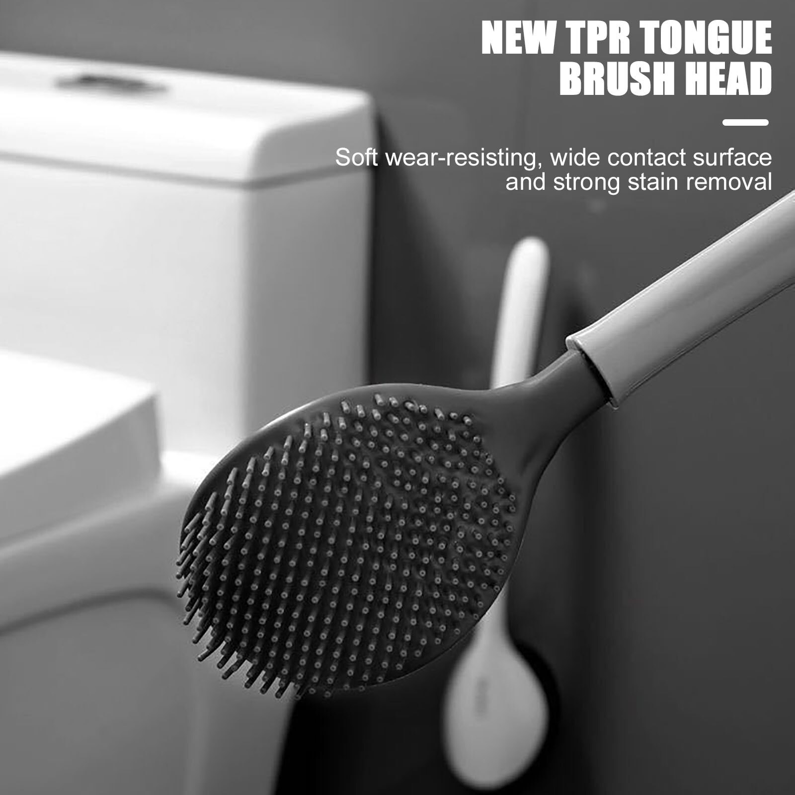 TPR Brosse De Toilette Double Face Brosse De Nettoyage De Toilette