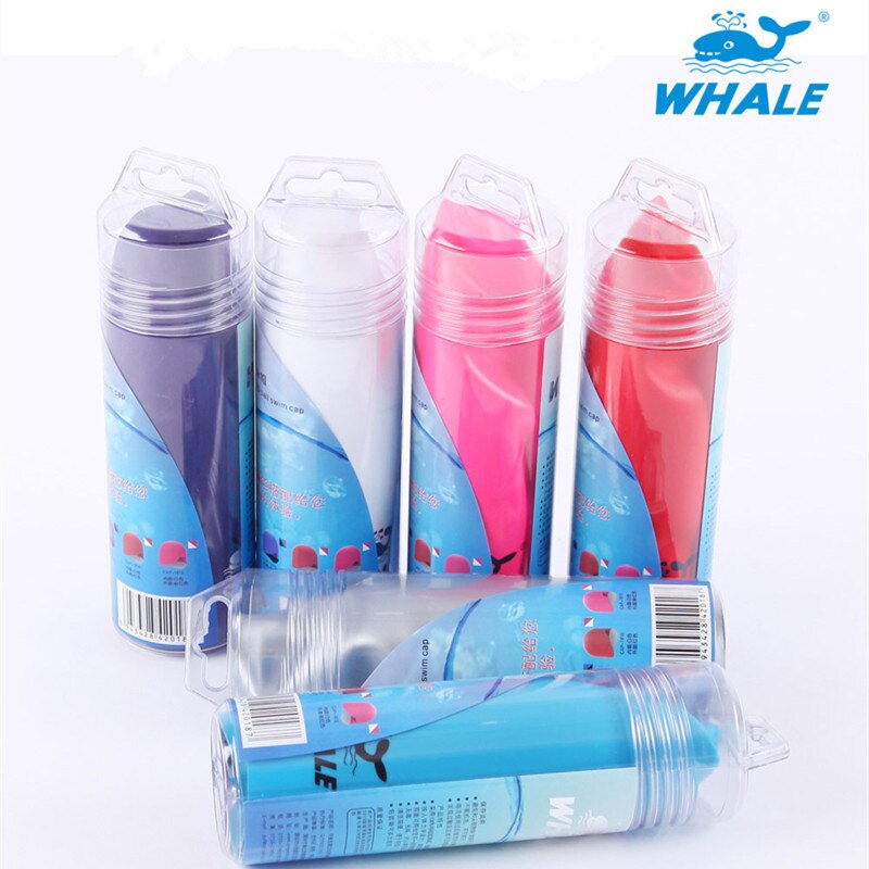Whale Brand Swimming Caps For Long Hair Silicone Double-sided Waterproof Unisex Adult 3D Women Men Swimming Pool Caps Swim Ear
