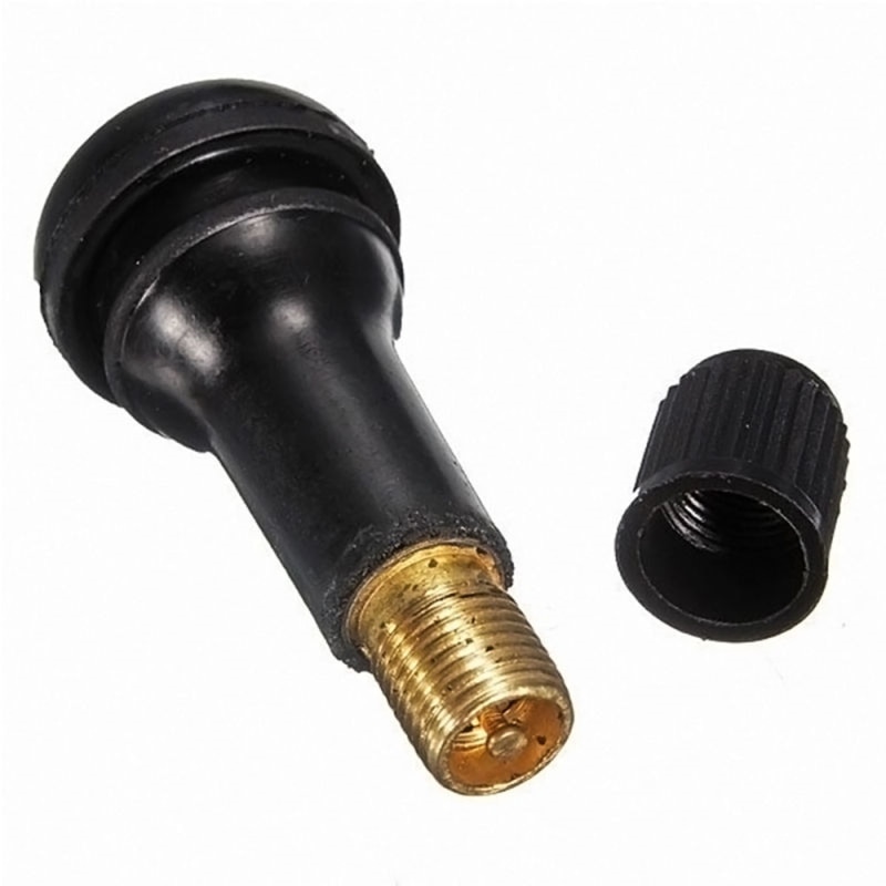 Youwinme 4Pcs TR413 Car Wheel Valve Stem Brass Snap-In Tire Auto Passenger Tyre Short Rubber Vehicle