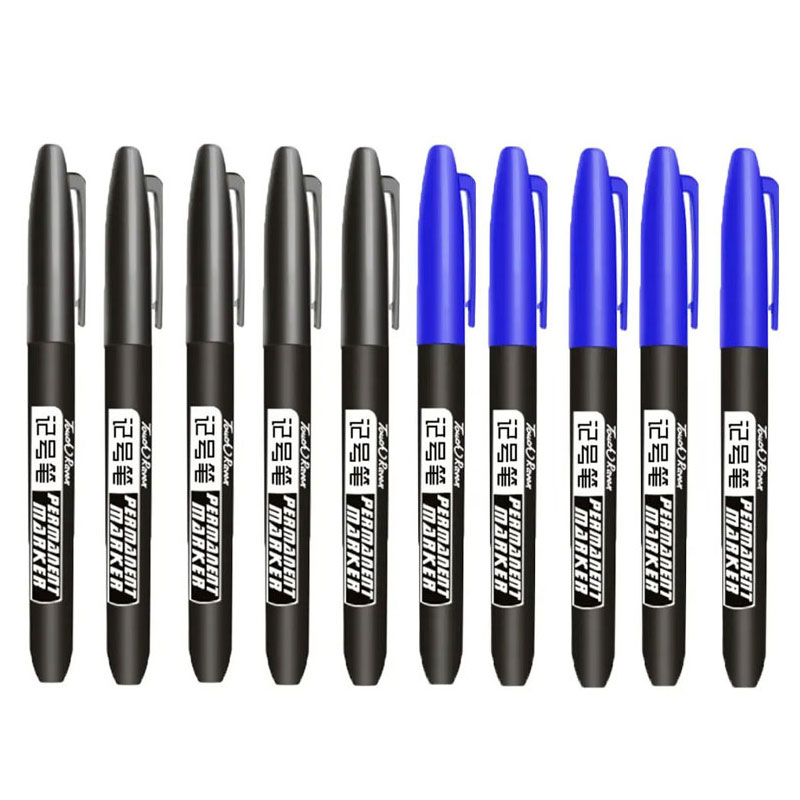 6/10 pièces stylo marqueur Permanent Manga dessin marqueurs noir bleu rouge encre étanche croquis stylos papeterie Art fournitures scolaires: Bourgogne