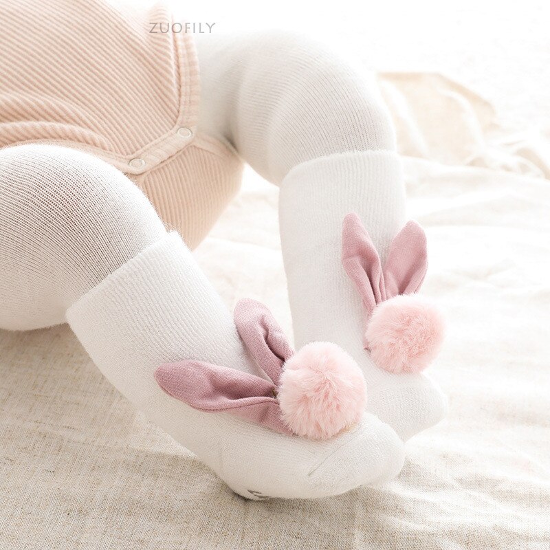 New Baby Warm Socks Toddler Indoor Winter Sock Shoes neonato in cotone spesso ragazza Infant Lovely Animal Rabbit Socken Kids Socking